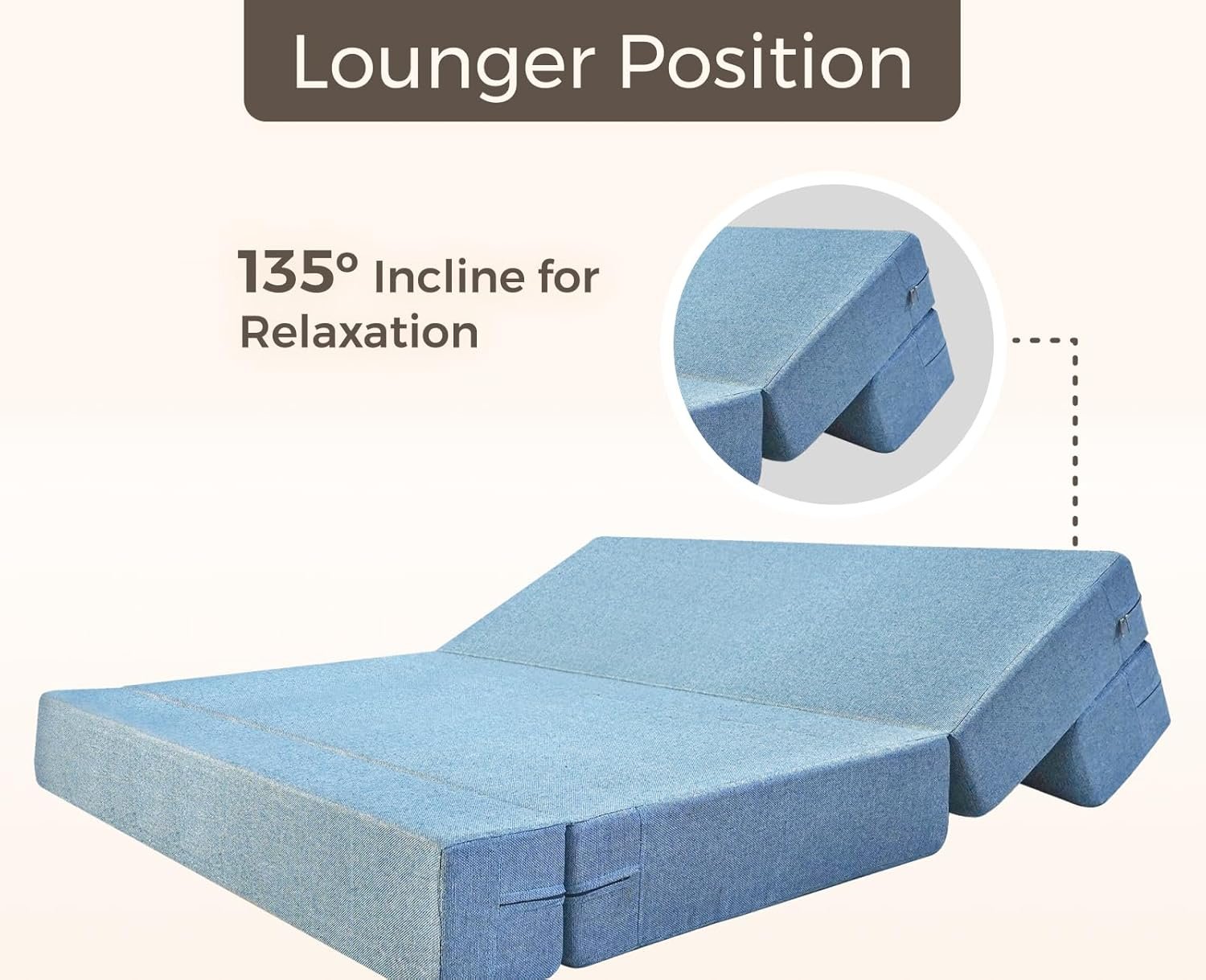 uberlyfe Basics 3 Seater Sofa Cum Bed | Jute Fabric Washable Cover | 2 Cushions Pattern | 5' X 6' Feet photo review