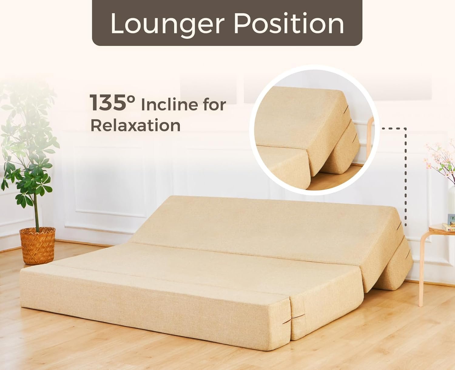 uberlyfe Jumbo Sofa Cum Bed | Jute Fabric Washable Cover | 6.5' X 6.5' Feet photo review